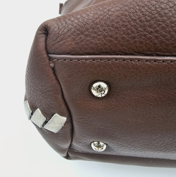 Jack Rogers Brown Leather Shoulder Bag Purse with Tassel - Picture 7 of 16